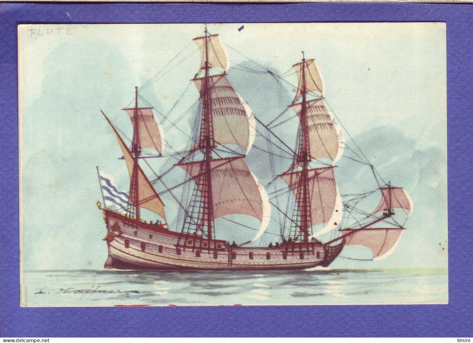- VOILIERS -  VAISSEAUX -  FLUTE - XVII éme -  - Sailing Vessels
