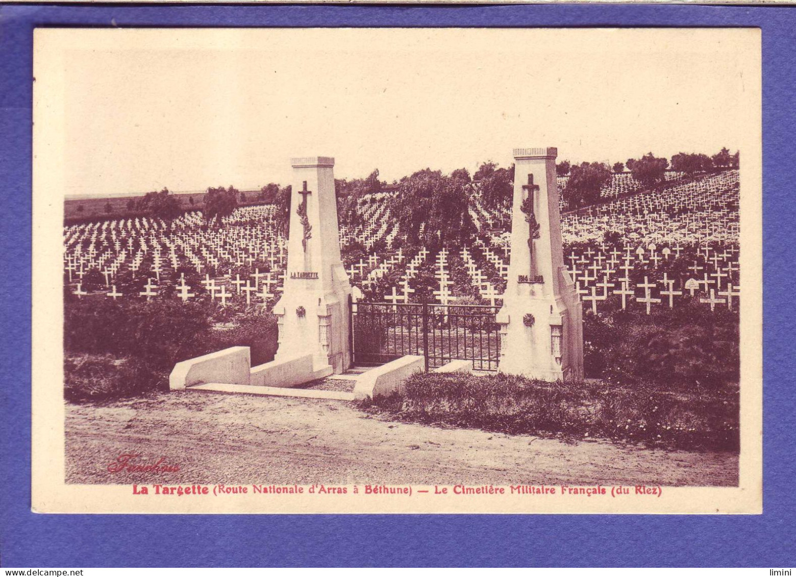 62 - LA TARGETTE - CIMETIERE MILITAIRE FRANCAIS - ROUTE D'ARRAS à BETHUNE -  - Arras