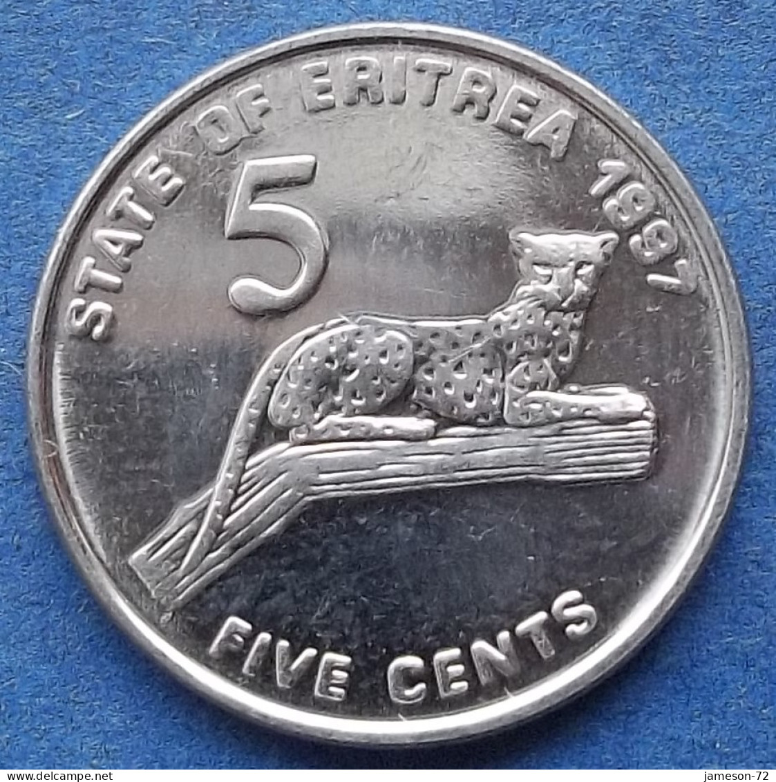 ERITREA - 5 Cents 1997 "Leopard" KM# 44 Independent Republic (1993) - Edelweiss Coins - Erythrée