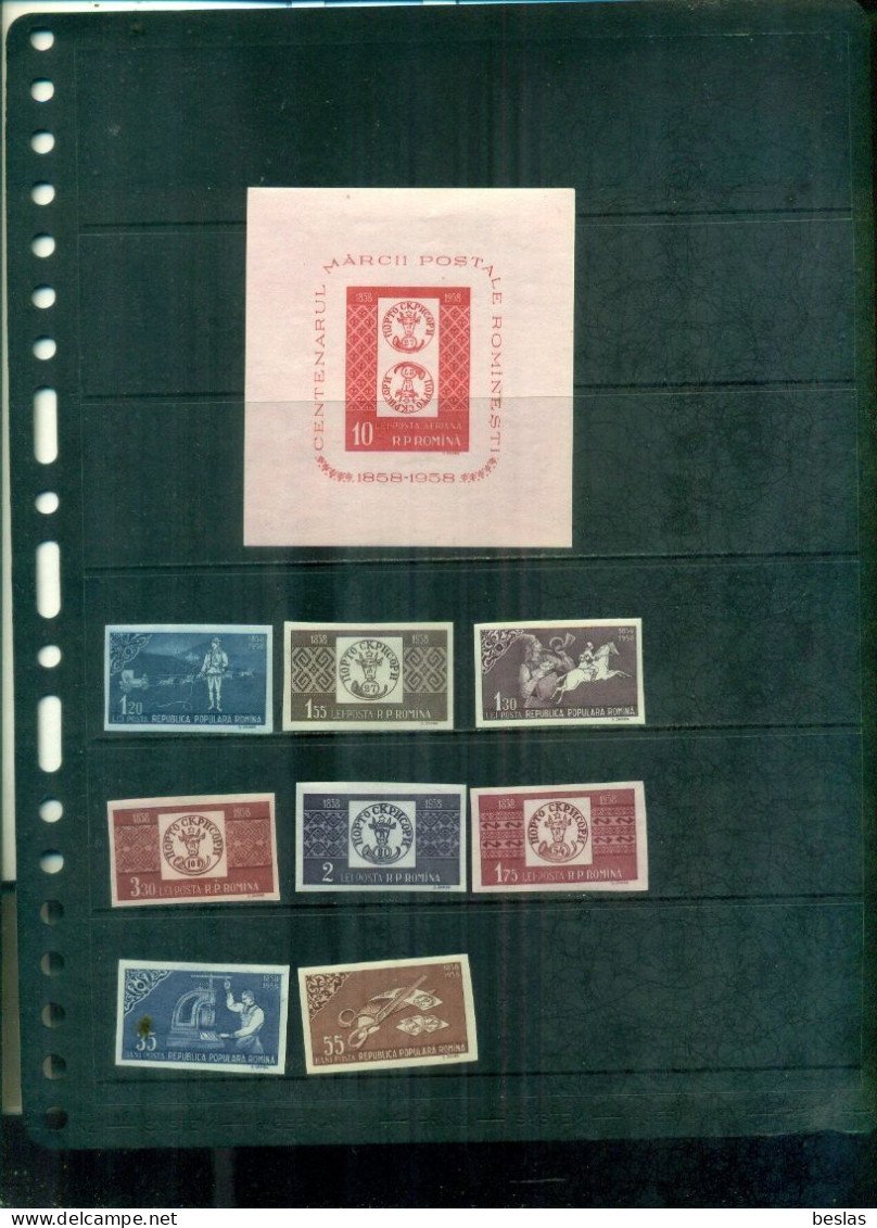 ROUMANIE 100 TIMBRE 8 VAL+  BF NON DENTELES  NEUFS A PARTIR DE 2.50 EUROS - Unused Stamps