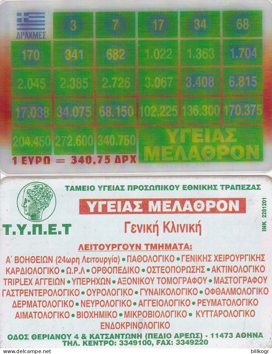 GREECE - T.Y.P.E.T. Euroconverter - Andere & Zonder Classificatie