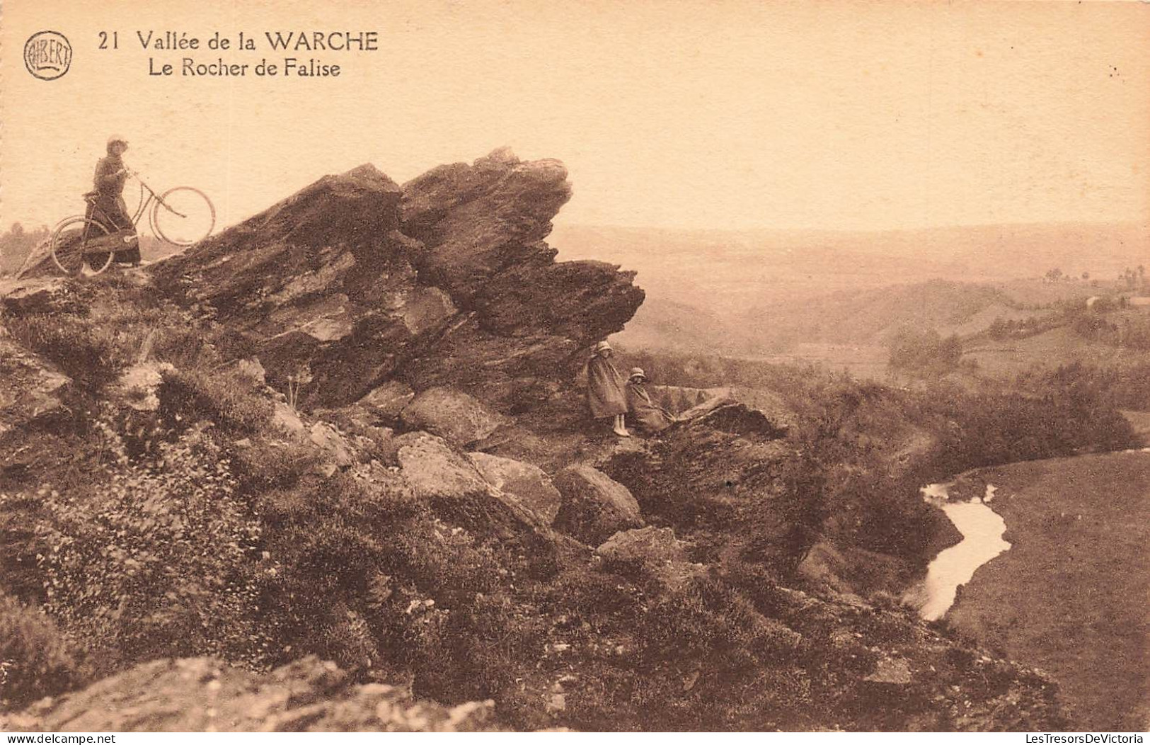 BELGIQUE - Vallée De La Warche - Vue Sur Le Rocher De Falise - Animé - Carte Postale Ancienne - Butgenbach - Bütgenbach