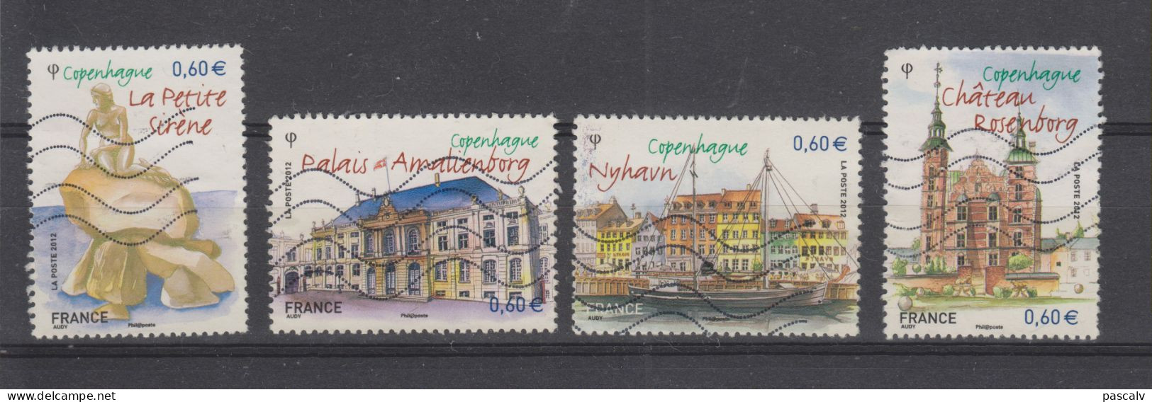 Yvert 4637 / 4640 Série Complète Capitales Copenhague - Used Stamps