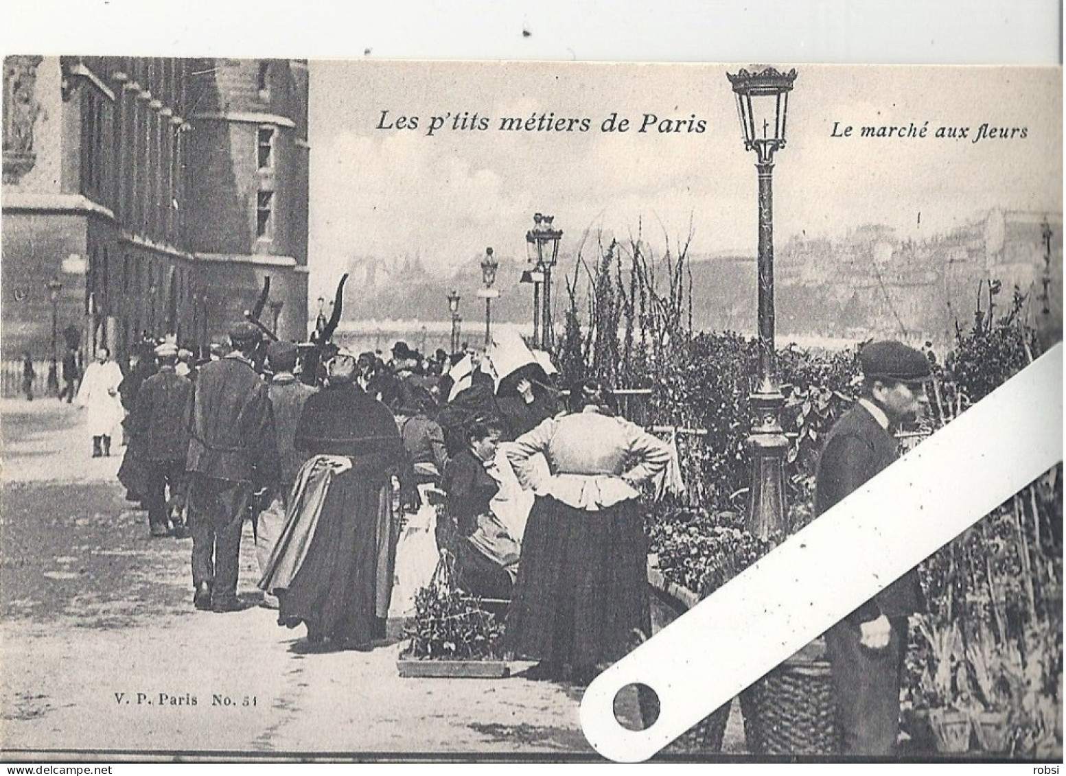 75 Paris, Les P'tits Métiers (Atget), V.P. N°54 , Marché Aux Fleurs, D5269 - Petits Métiers à Paris