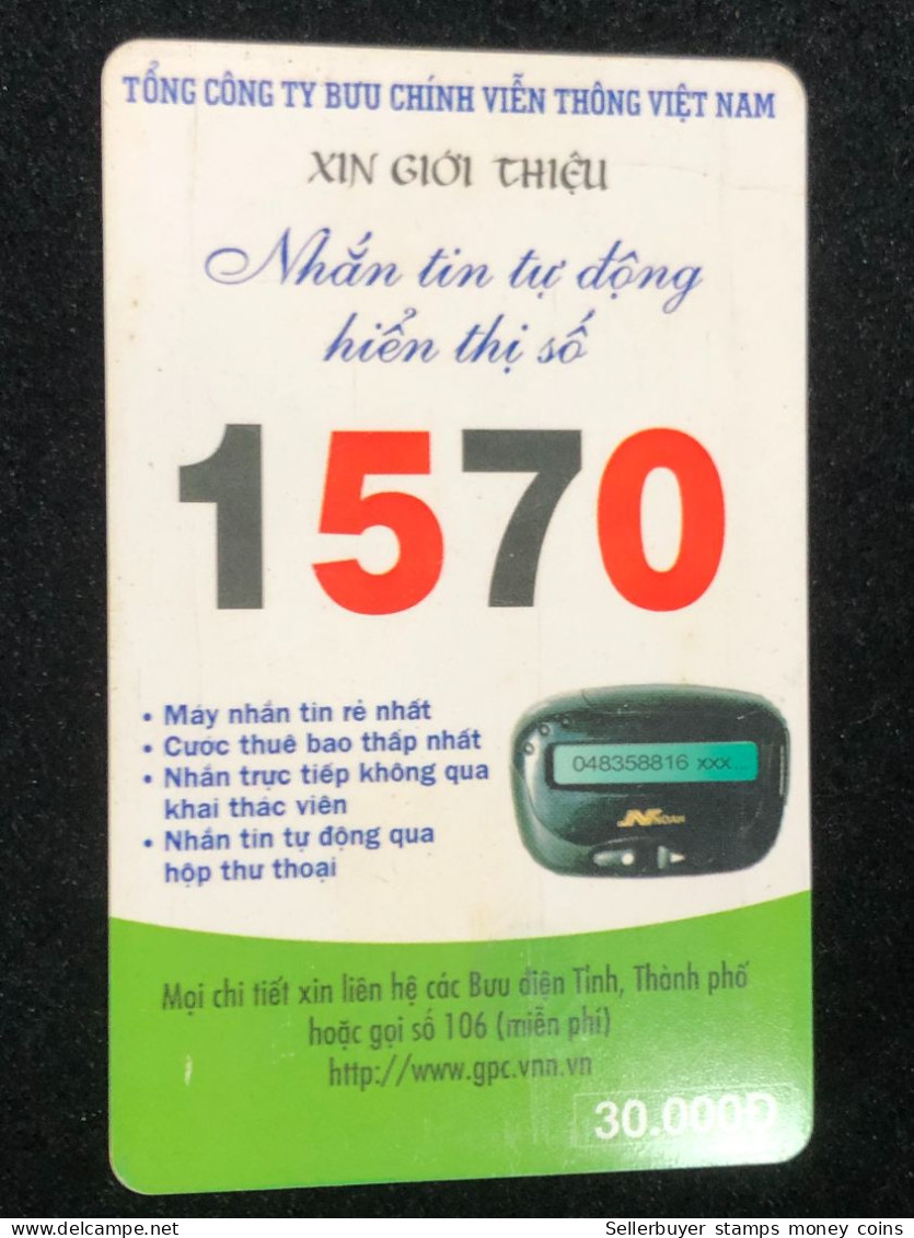 Vietnam This Is A Vietnamese Cardphone Card From 2001 And 2005(1570- 30 000dong)-1pcs - Vietnam