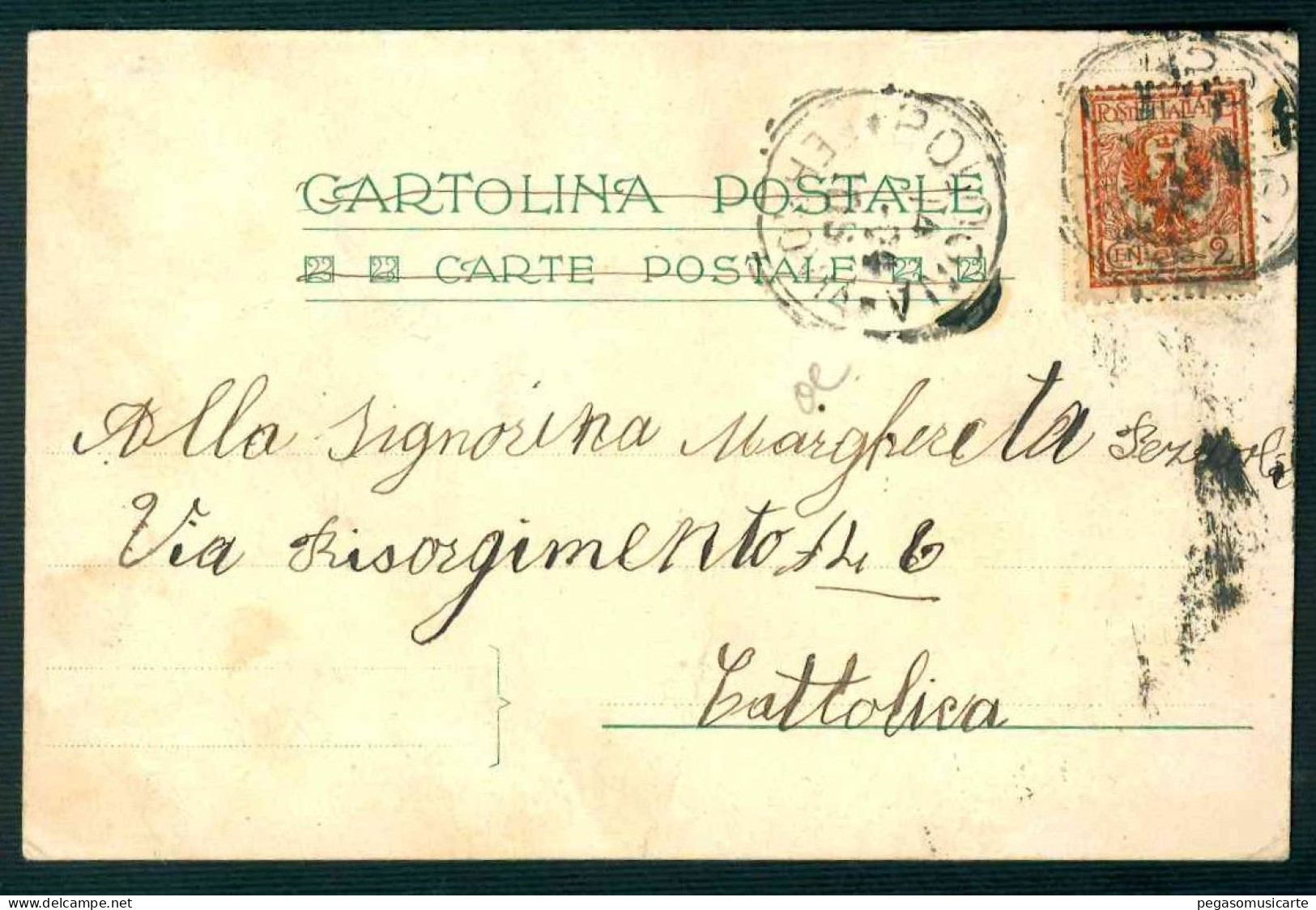 BK012 BAGNO REGIO - REGIE TERME BAGNI DI MONTECATINI PISTOIA - 1904 STORIA POSTALE - Autres & Non Classés