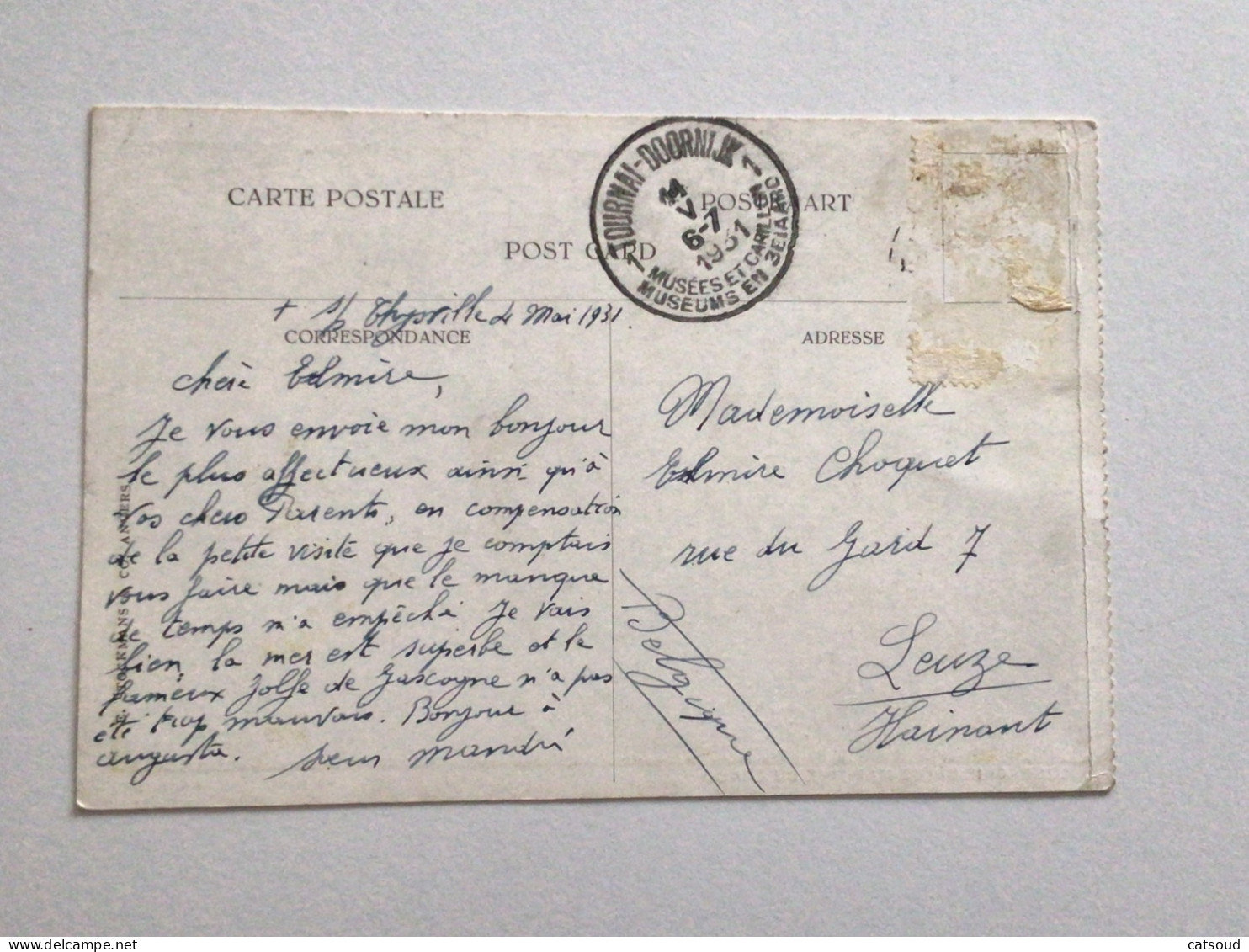 Carte Postale Ancienne (1931) Compagnie Belge Maritime Du Congo Baobab - Congo Belga