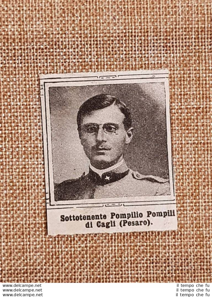 WW1 Prima Guerra Mondiale 1914-1918 Caduto Per La Patria Pompilio Pompili Cagli - Autres & Non Classés