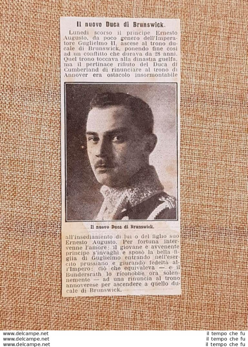 Ernesto Augusto III Nel 1913 Duca Di Brunswick Penzing, 1887 Pattensen, 1953 - Andere & Zonder Classificatie
