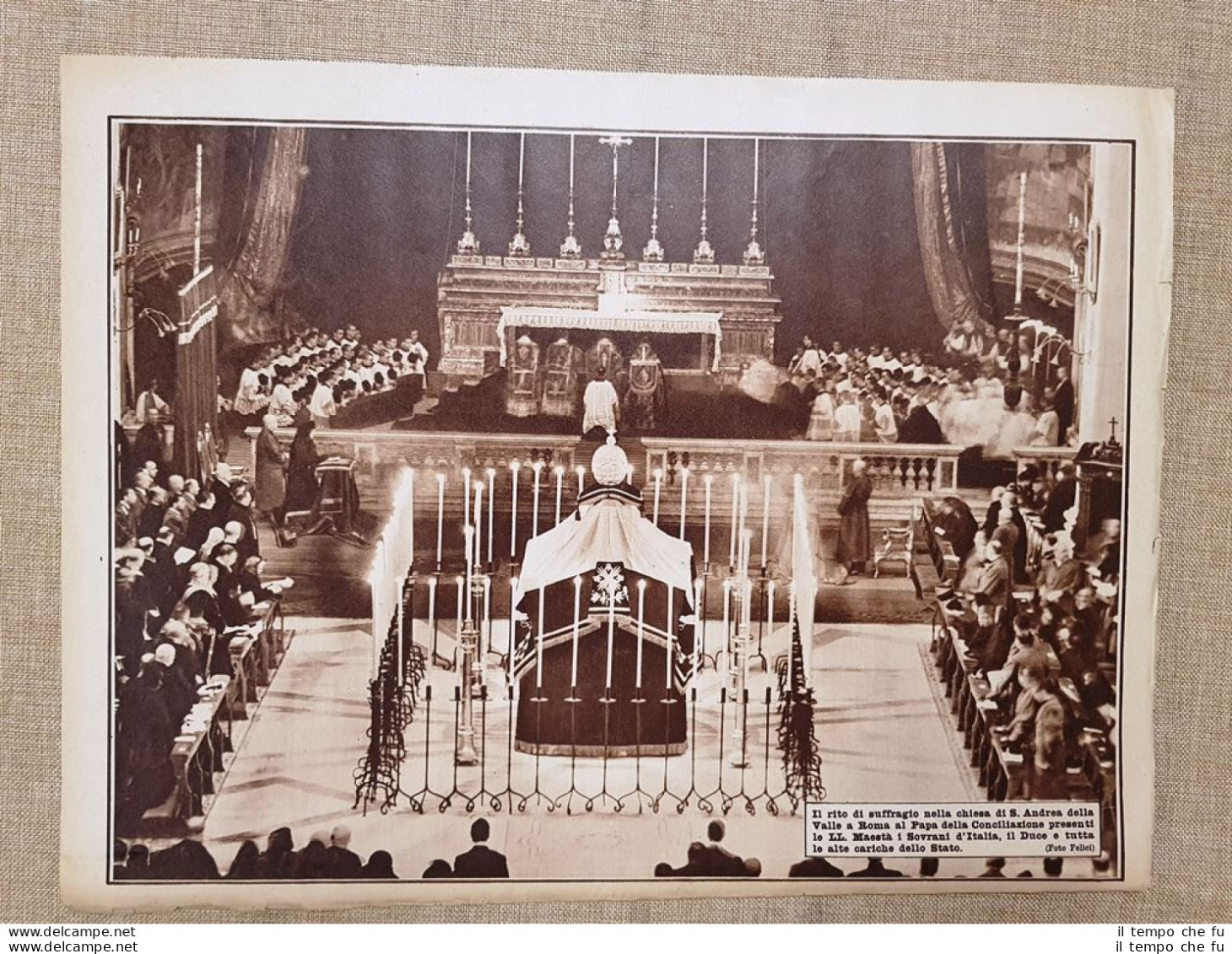 Roma 1939 Chiesa Di S.Andrea Funerale Papa Pio XI Ambrogio Damiano Achille Ratti - Sonstige & Ohne Zuordnung