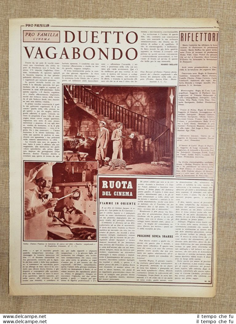 Film Duetto Vagabondo Prigione Senza Sbarre Illustrazione Di Cinema Anno 1939 - Otros & Sin Clasificación
