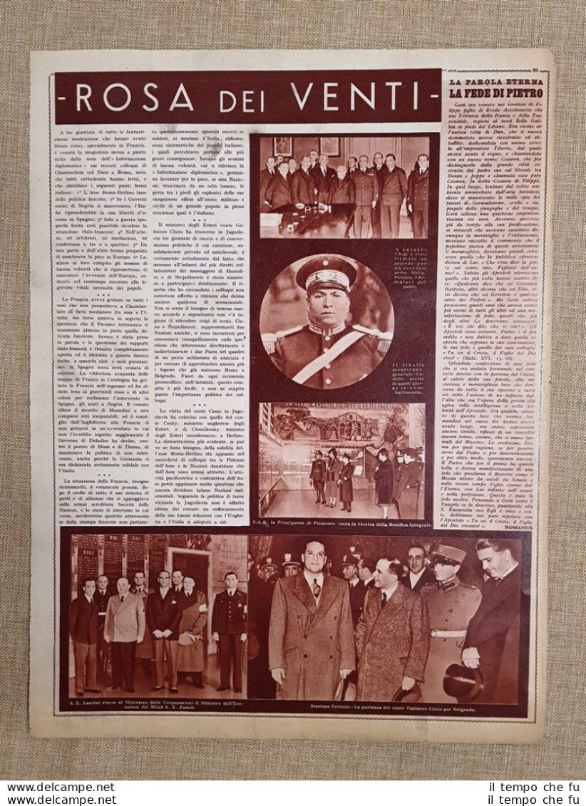 Roma Nel 1939 Lantini E Ministro Del Reich Funch Galeazzo Ciano Generale Cedillo - Autres & Non Classés