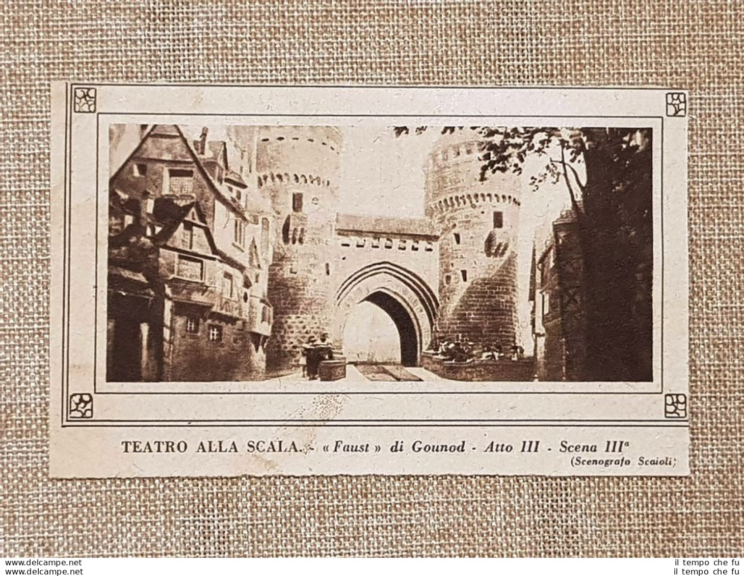 Milano Nel 1925 Teatro Alla Scala Il Faust Di Gounod Atto III Scena III - Otros & Sin Clasificación