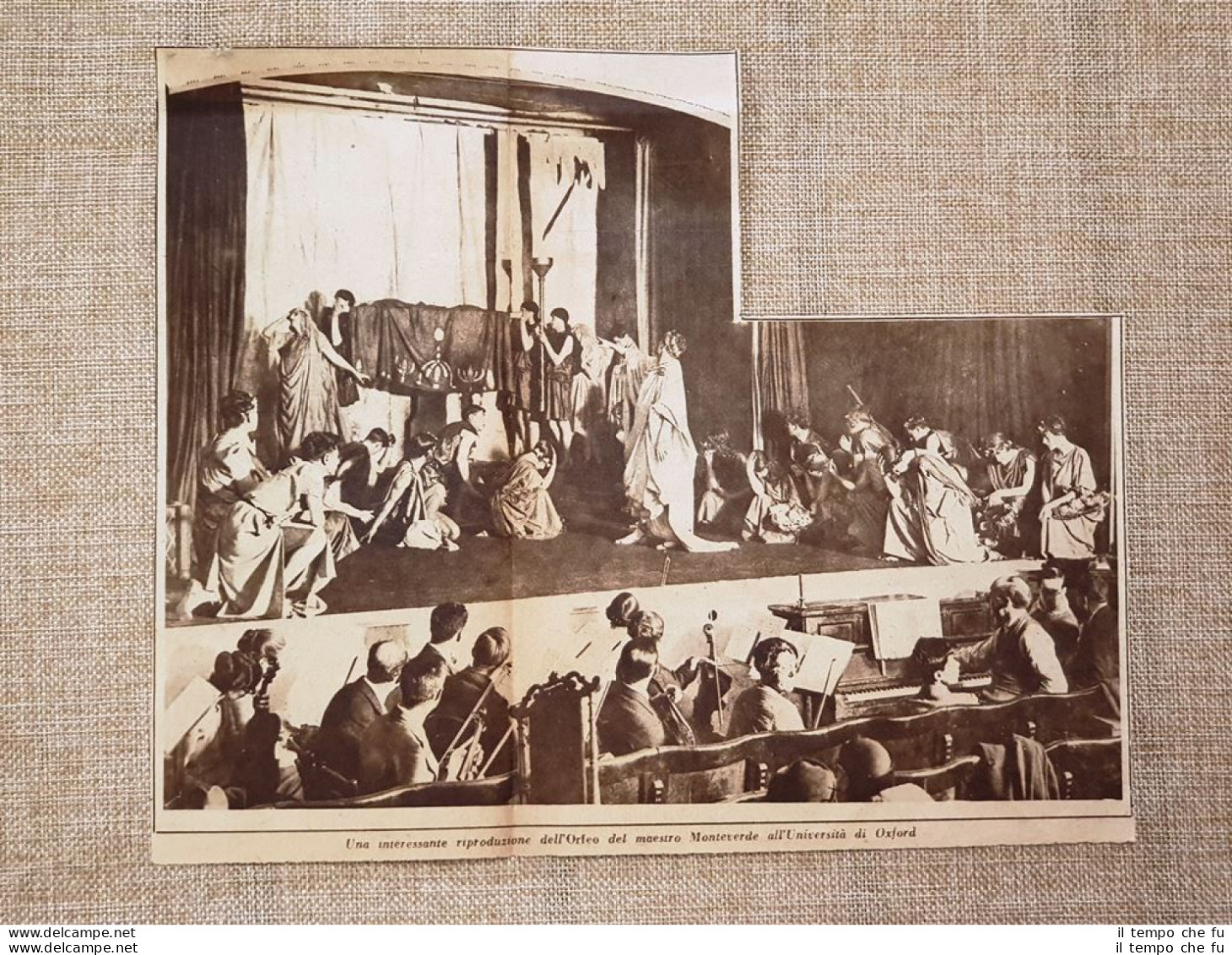 All'Università Di Oxford Nel 1925 Riproduzione Dell'Orfeo Di Monteverde Teatro - Sonstige & Ohne Zuordnung