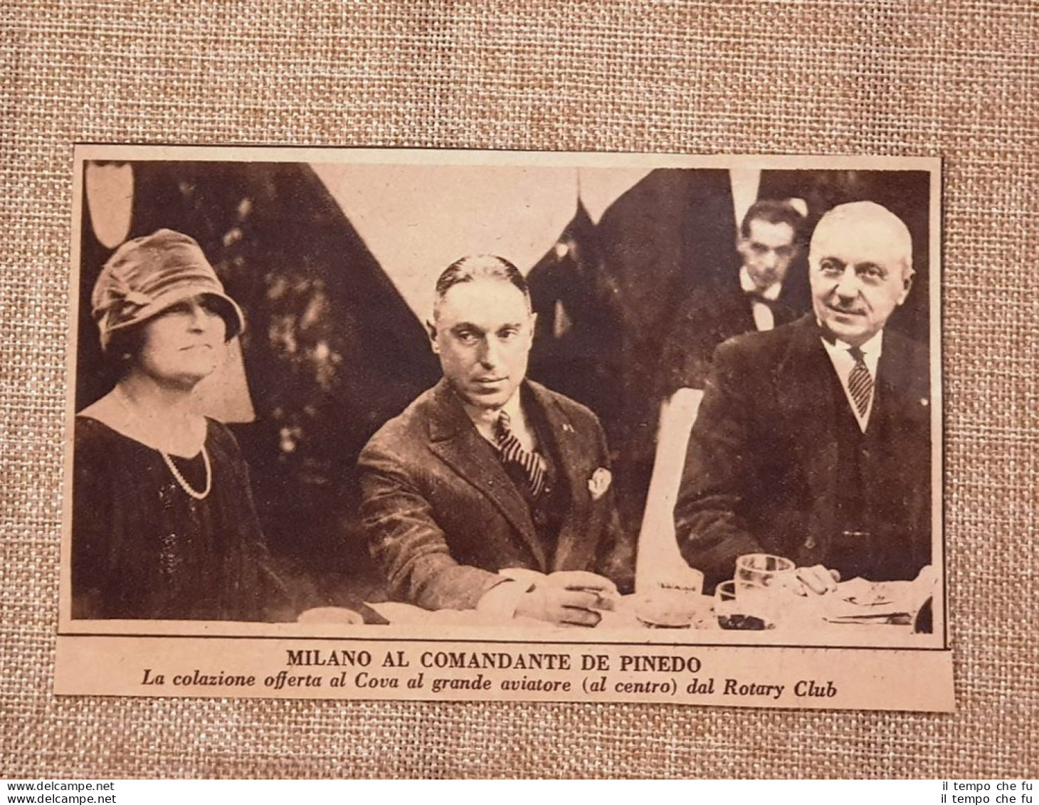 Milano 1925 Colazione Offerta Al Cova Al Comandante De Pinedo Dal Rotary Club - Otros & Sin Clasificación