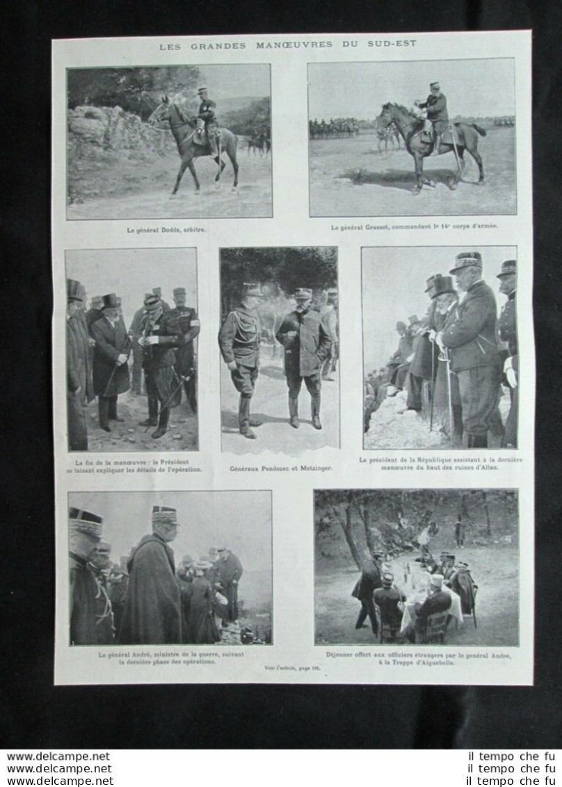 Gen.Dodds, Grasset, Pendezec, Metzinger, André,Presidente Loubet Stampa Del 1903 - Autres & Non Classés