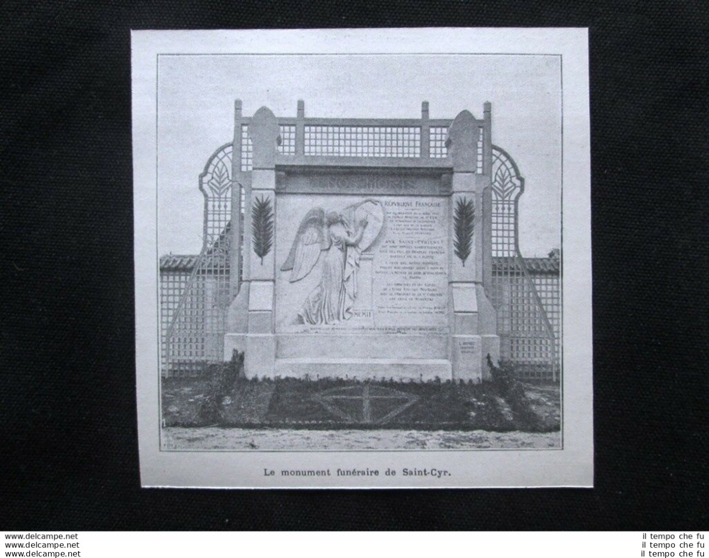 Il Monumento Funebre Di Saint Cyr Stampa Del 1903 - Autres & Non Classés