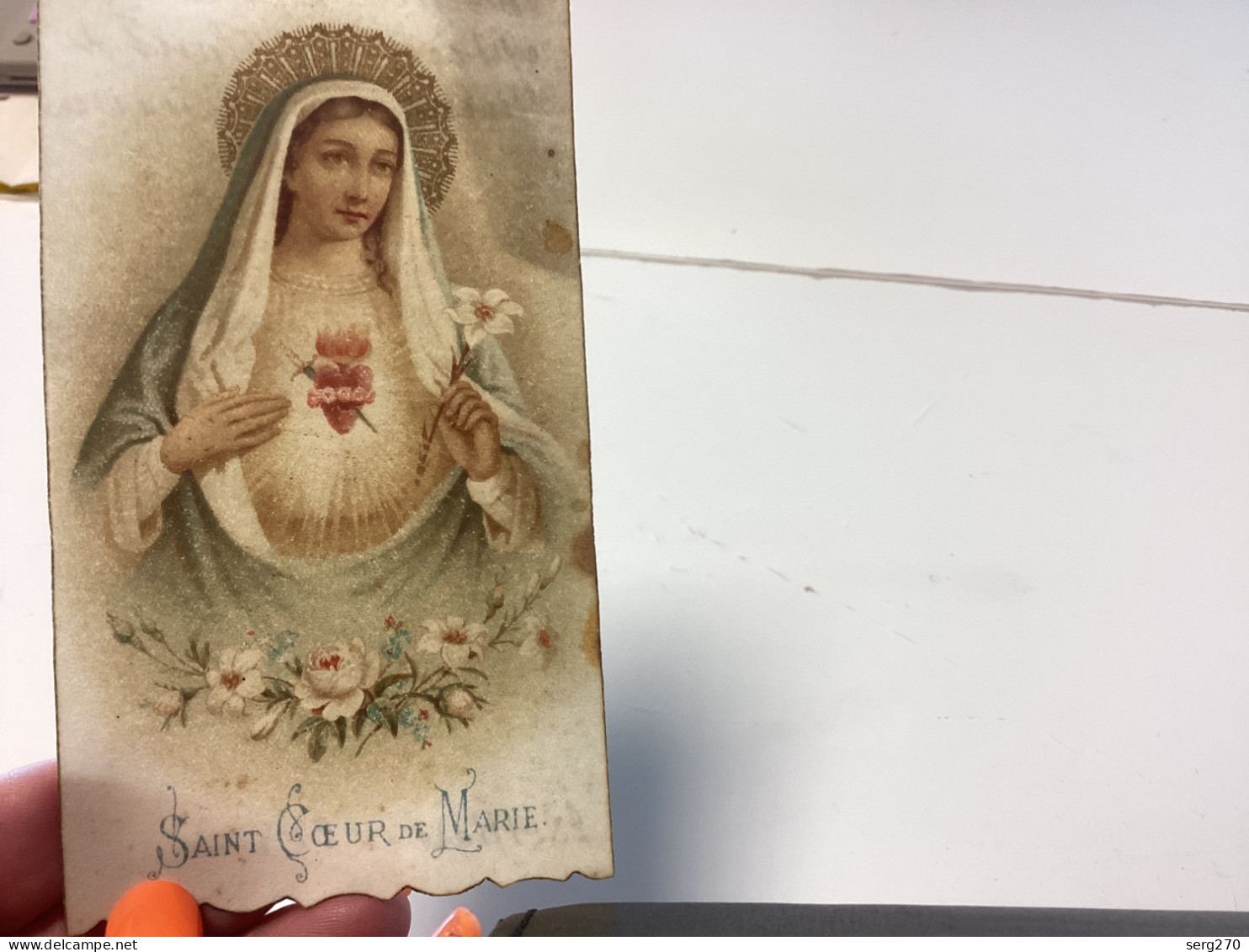 Image, Pieuse Et Religieuse, 1900 Couleur Saint Cœur De Marie - Devotion Images