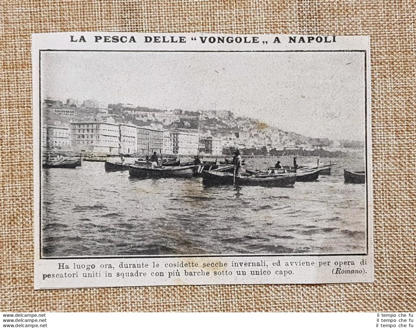 Napoli Nel 1914 La Pesca Delle Vongole Campania - Andere & Zonder Classificatie