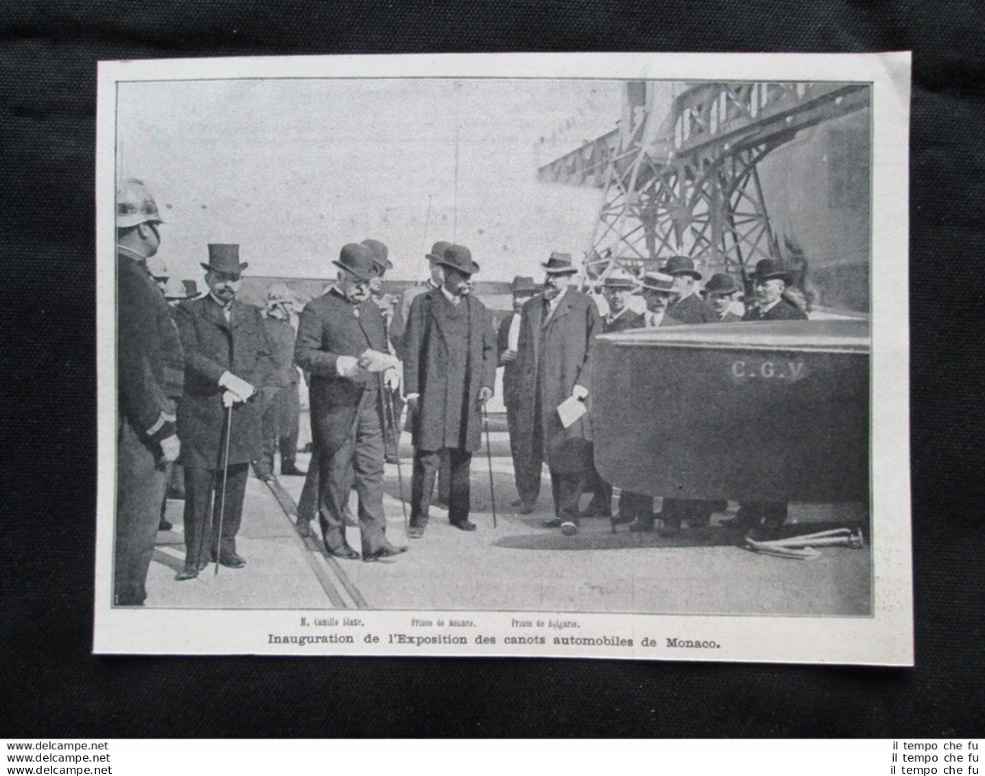 Inaugurazione Dell'Esposizione Di Motoscafi Di Monaco Stampa Del 1905 - Sonstige & Ohne Zuordnung