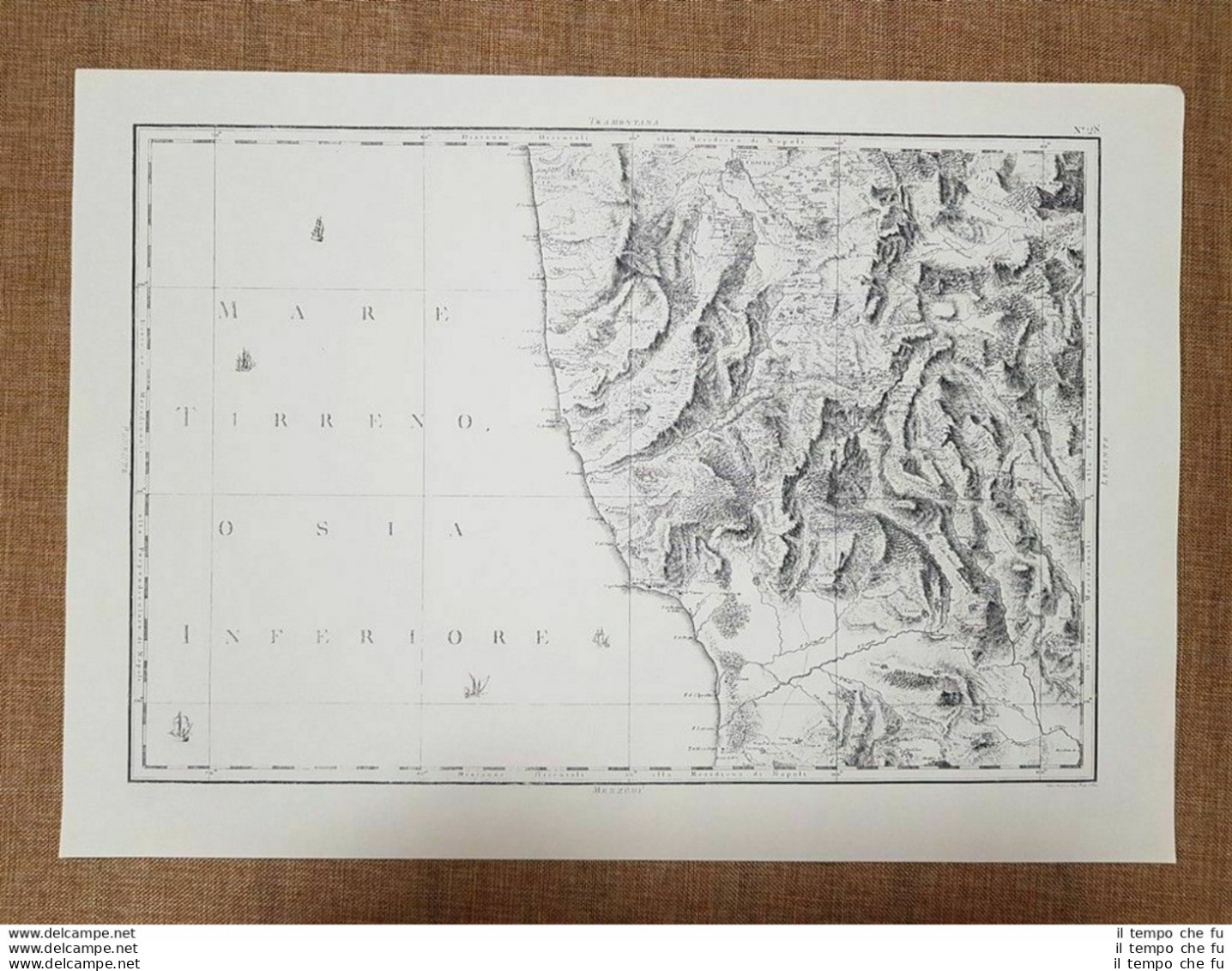 Carta Geografica Calabria Cosenza Ultra II 1808 Regno Di Napoli Zannoni Ristampa - Landkarten