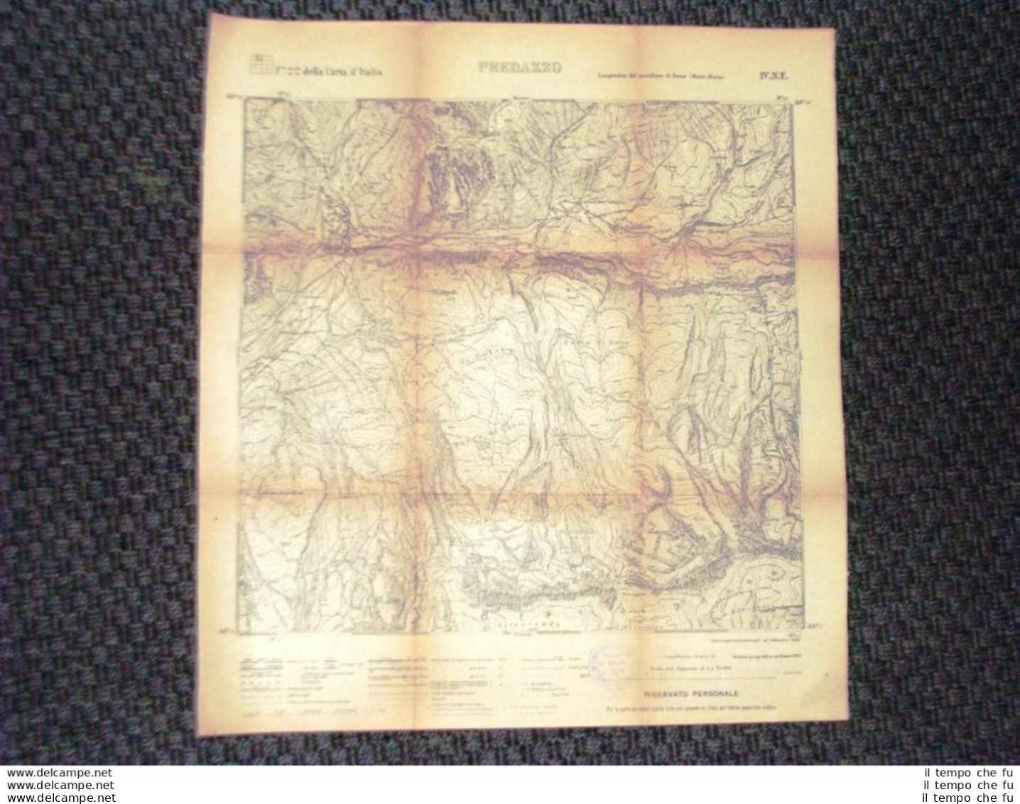 Grande Carta Topografica Predazzo O Pardatsch Trentino Dettagliatissima I.G.M. - Landkarten