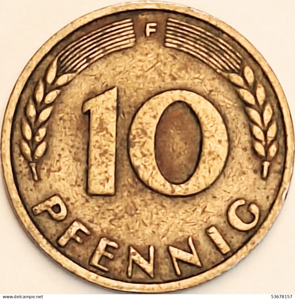 Germany Federal Republic - 10 Pfennig 1949 F, KM# 103 (#4622) - 10 Pfennig