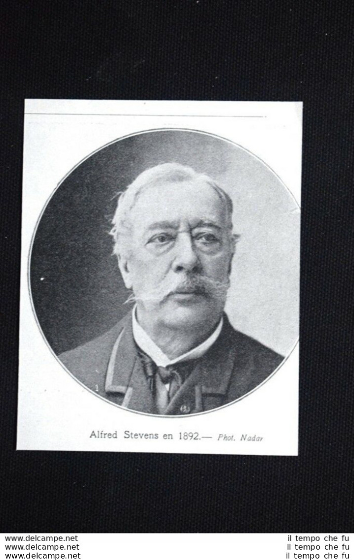 Il Pittore Belga Alfred Stevens Nel 1892 Stampa Del 1906 - Andere & Zonder Classificatie