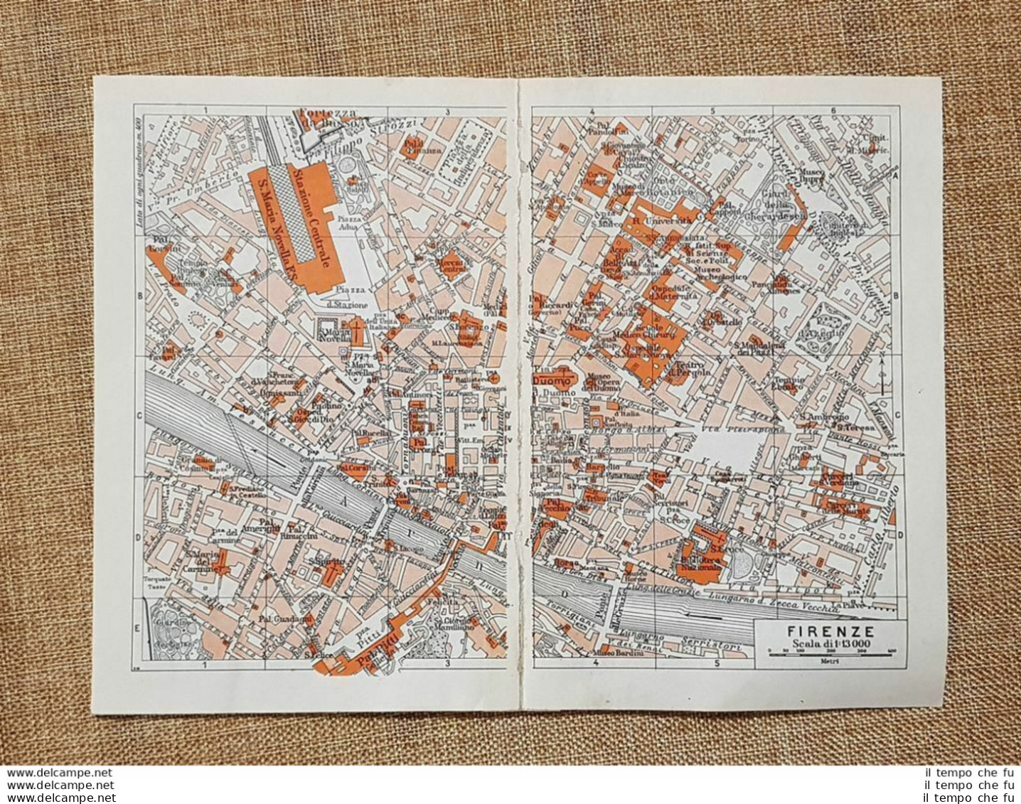 Pianta O Piantina Del 1939 La Città Di Firenze (1) Toscana T.C.I. - Cartes Géographiques