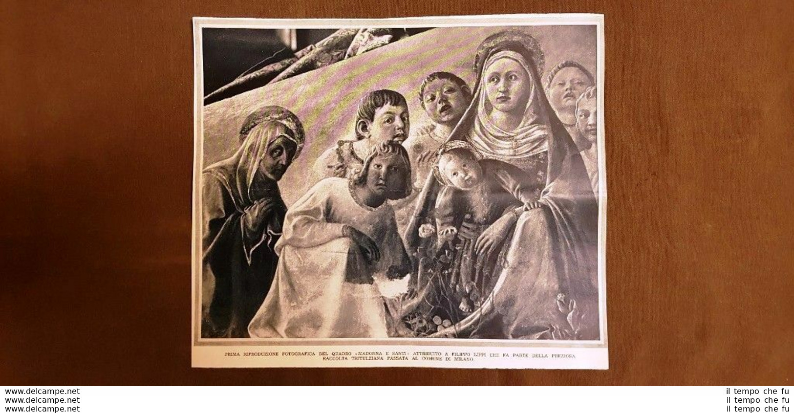 Madonna E Santi Filippo Lippi Raccolta Trivulziana Comune Di Milano Stampa 1935 - Andere & Zonder Classificatie