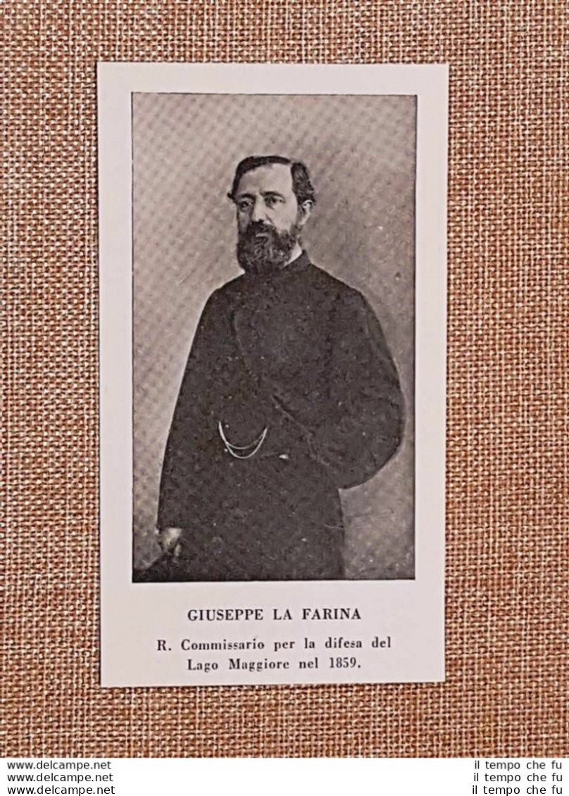 Giuseppe La Farina Messina 1815 – Torino 1863 R.Commissario Lago Maggiore 1859 - Sonstige & Ohne Zuordnung