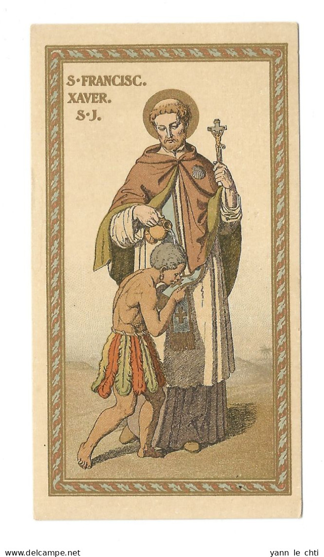 Saint Francois  Francisc. Xaver. S. J.  Lithographie  1901 - Images Religieuses