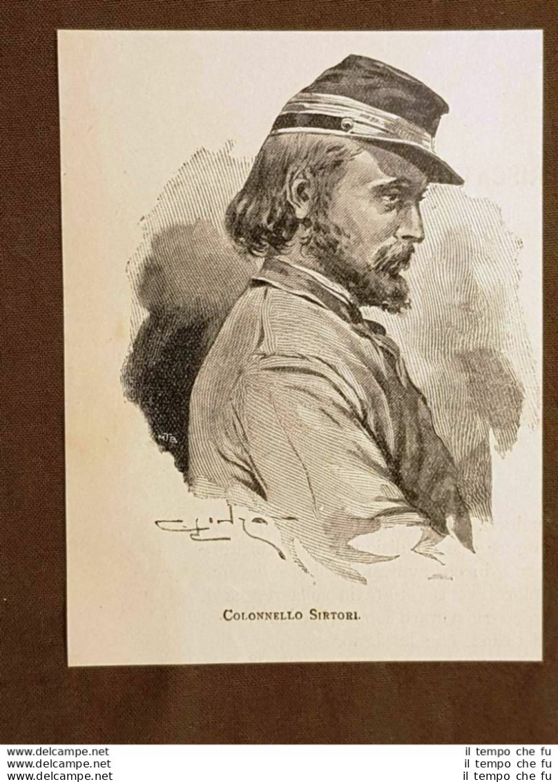 Giuseppe Sìrtori Monticello Brianza, 1813 – Roma, 1874 Generale E Patriota - Andere & Zonder Classificatie