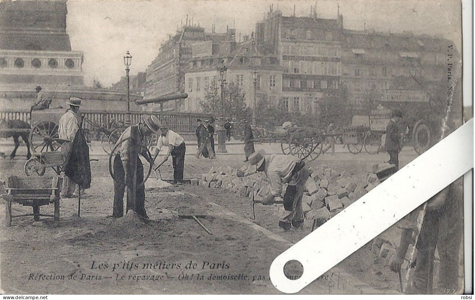 75 Paris, Les P'tits Métiers (Atget), V.P. N°56 , Le Repavage De Paris, D5270 - Petits Métiers à Paris