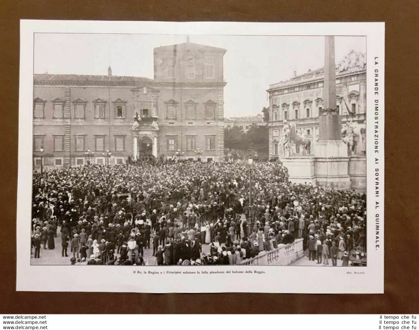 Roma 20 Maggio 1915 Dimostrazione Ai Sovrani Quirinale WW1 Prima Guerra Mondiale - Sonstige & Ohne Zuordnung