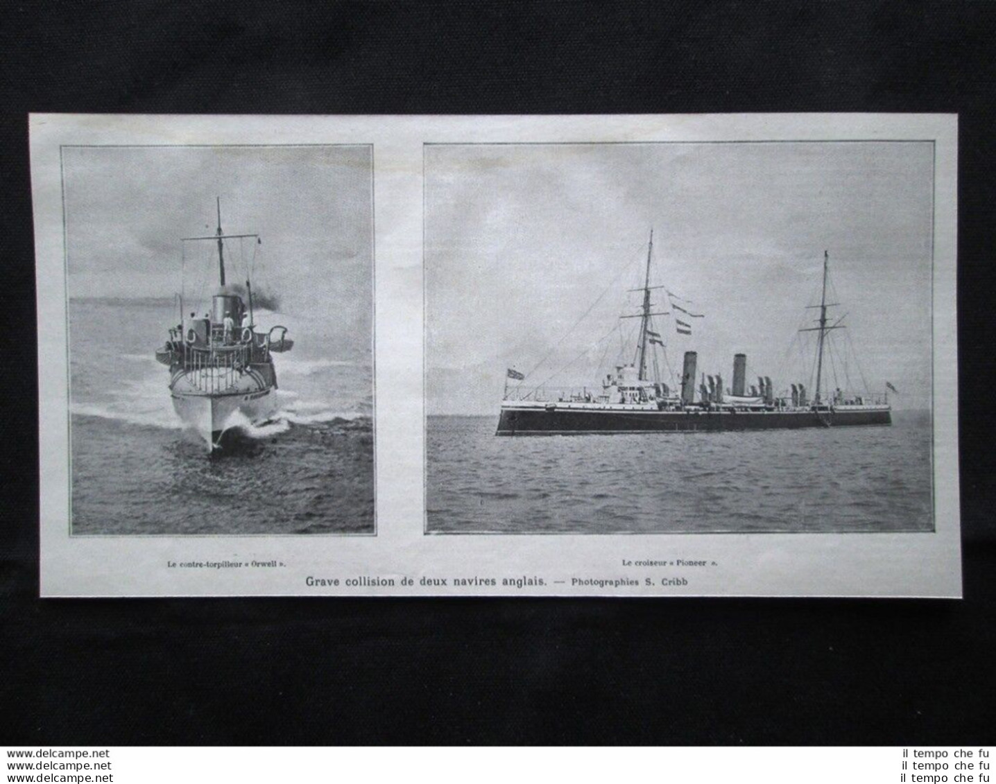 Il Cacciatorpediniere Orwell - L'incrociatore Pioneer Stampa Del 1903 - Sonstige & Ohne Zuordnung