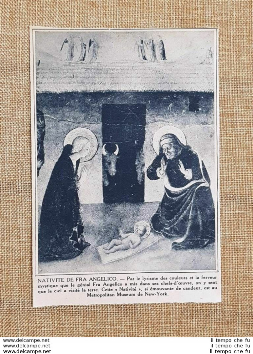 La Natività Fra Angelico Stampa Del 1936 - Sonstige & Ohne Zuordnung