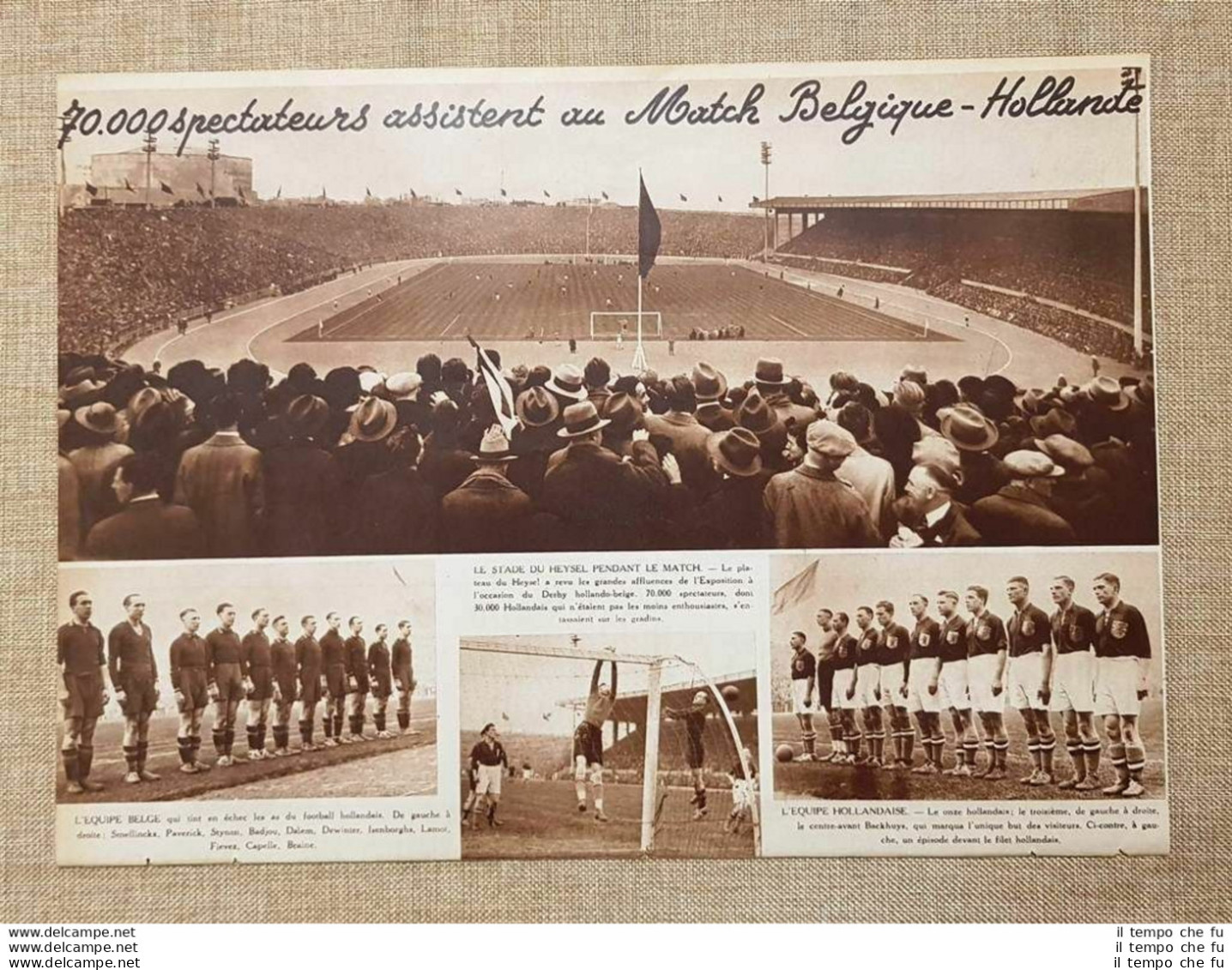 Nello Stadio Heysel Nel 1936 Partita Di Calcio Belgio Vs Olanda 70000 Spettatori - Autres & Non Classés