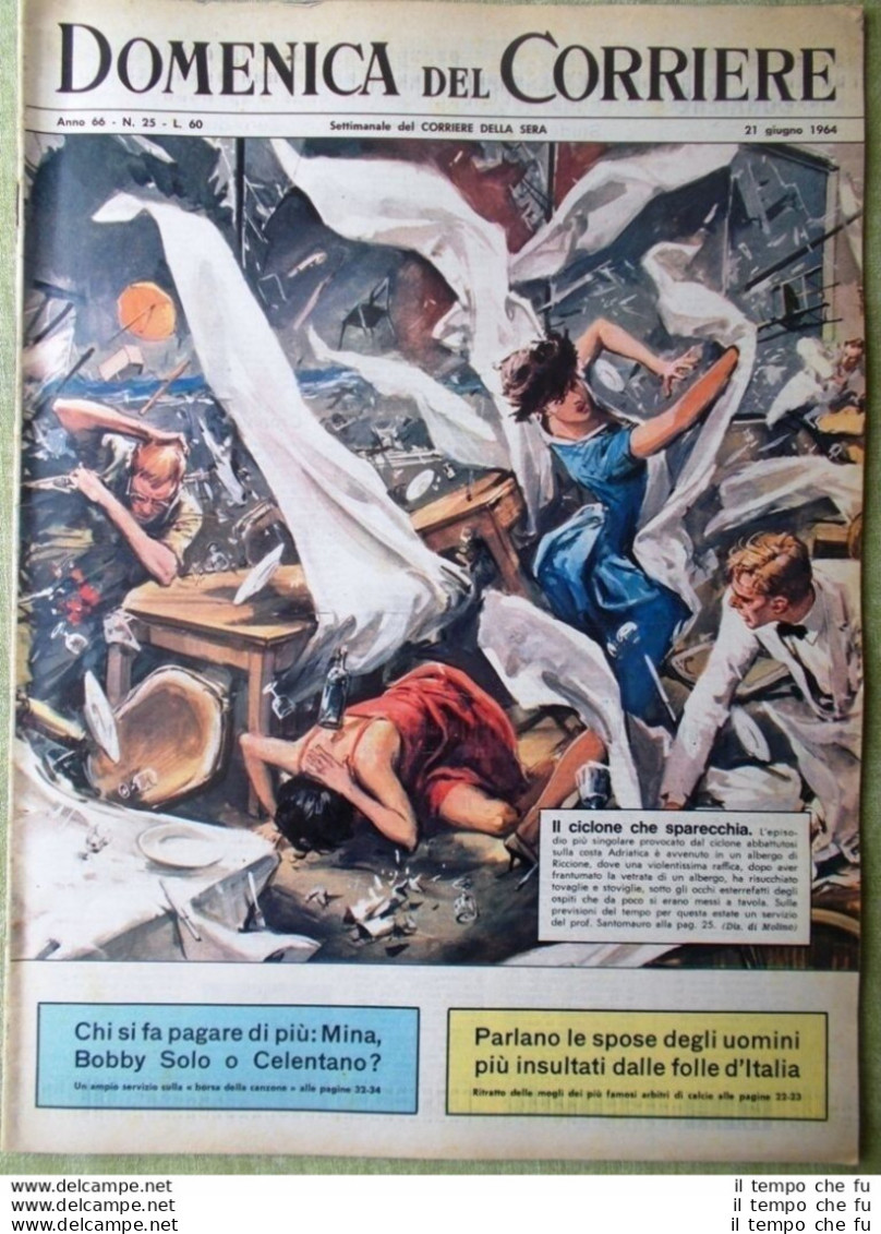 La Domenica Del Corriere 21 Giugno 1964 Normandia Roulette Uragano Mina Roma Tv - Sonstige & Ohne Zuordnung