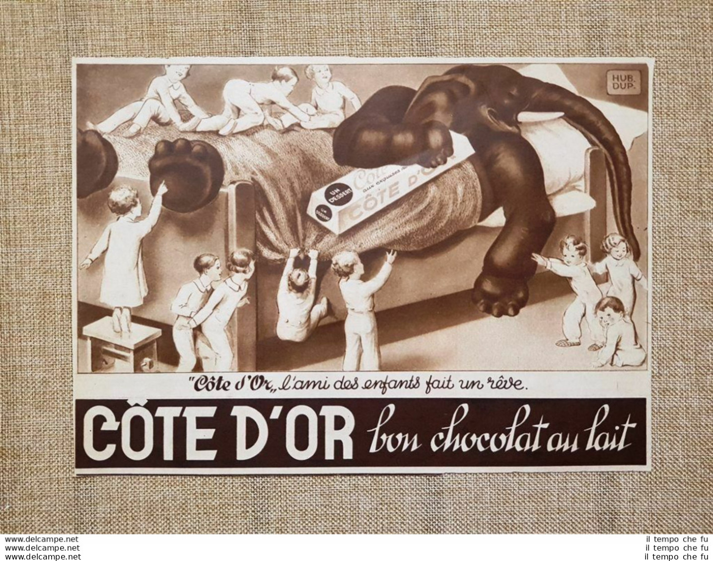 Pubblicità Del 1936 Cote D'or Bon Chocolat Au Lait - Autres & Non Classés