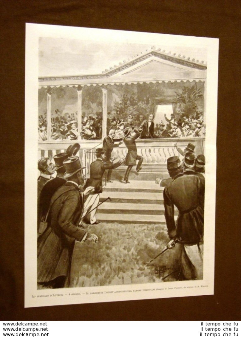 Scandalo Di Auteuil Del 4 Giugno 1899 Presidente Loubet Aggredito Da Christiani - Before 1900