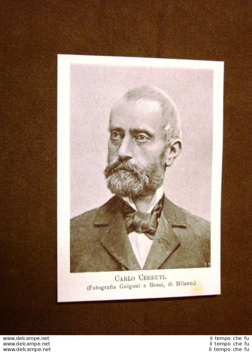 Carlo Cerruti Nel 1899 Senatore - Before 1900