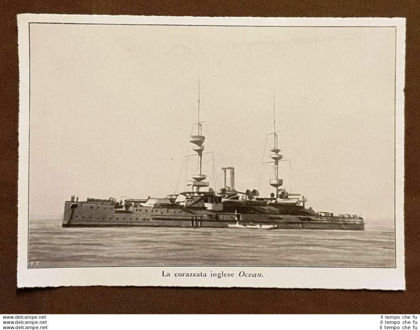 Corazzata Inglese Ocean Affondata Dardanelli 1915 WW1 Prima Guerra Mondiale - Autres & Non Classés