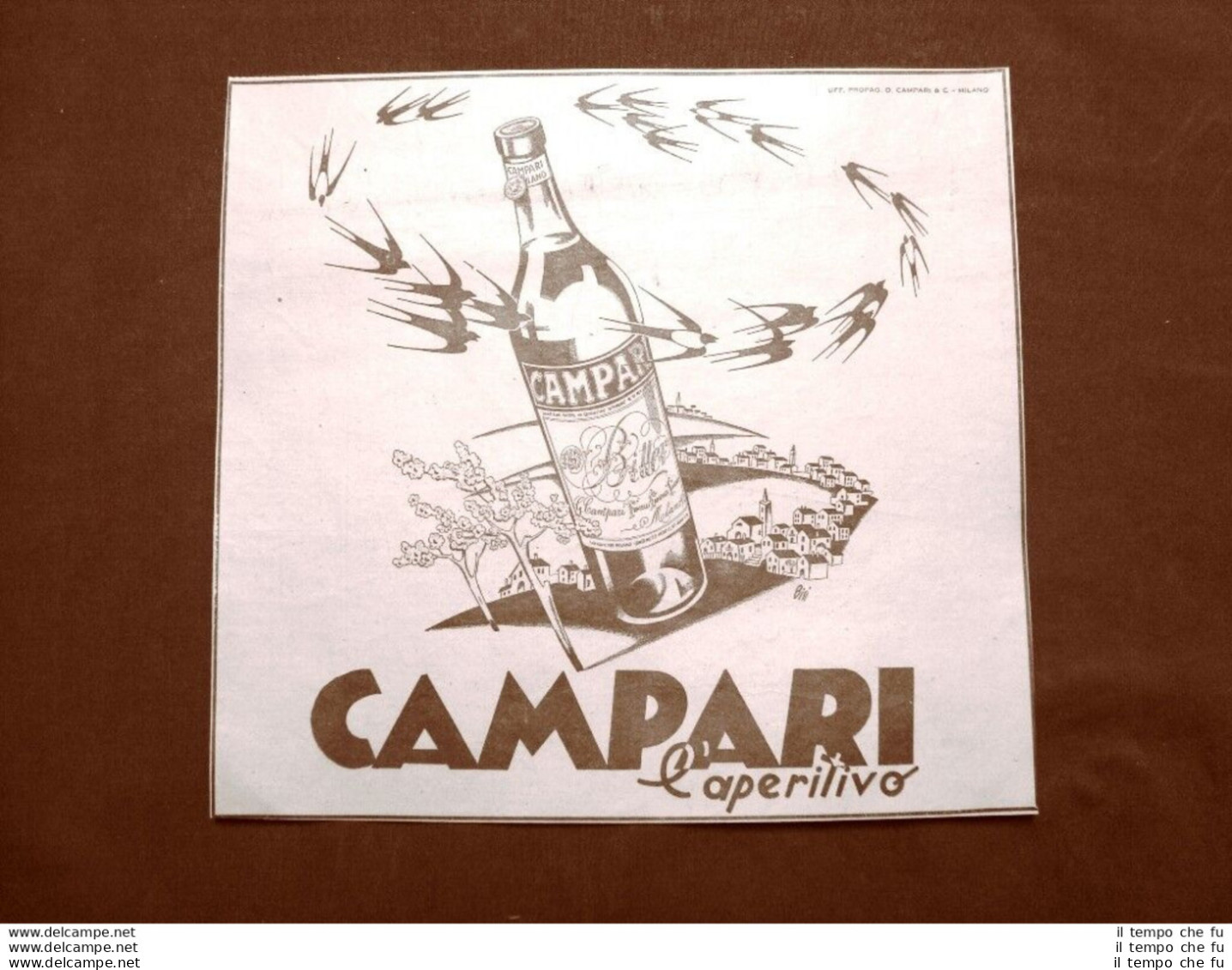 Pubblicità D'epoca Del 1940 L'Aperitivo Campari Rondini Davide C. & C. Milano - Other & Unclassified