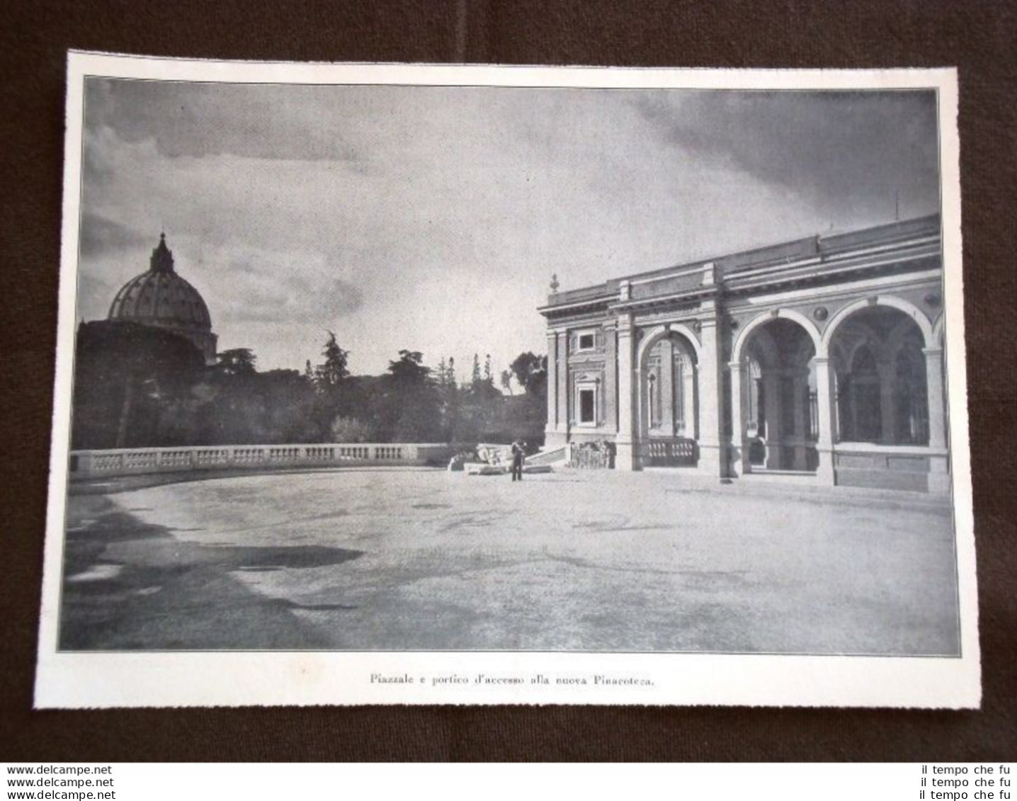 Città Del Vaticano Nel 1932 Piazzale E Portico D'accesso Alla Nuova Pinacoteca - Andere & Zonder Classificatie