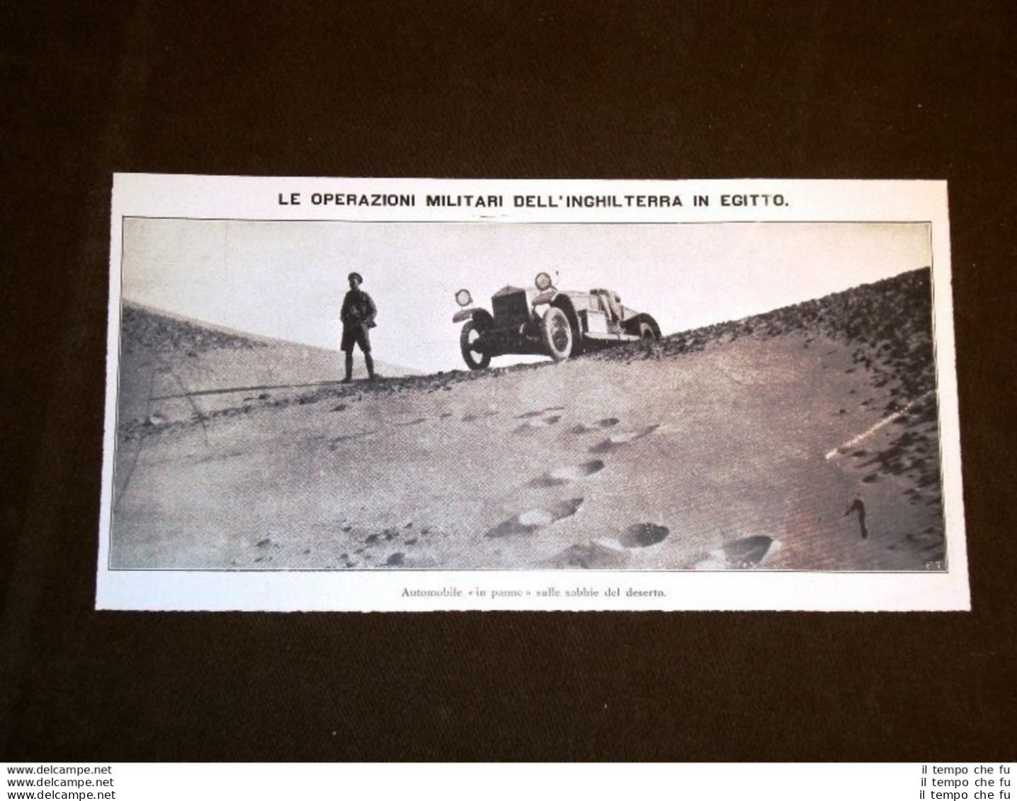 Guerra In Europa Nel 1915 Operazioni Dell'Inghilterra In Egitto Auto Nel Deserto - Otros & Sin Clasificación