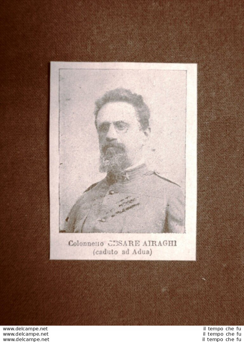 Il Colonialismo Italiano In Africa Nel 1896 Ufficiale Colonnello Cesare Airaghi - Before 1900