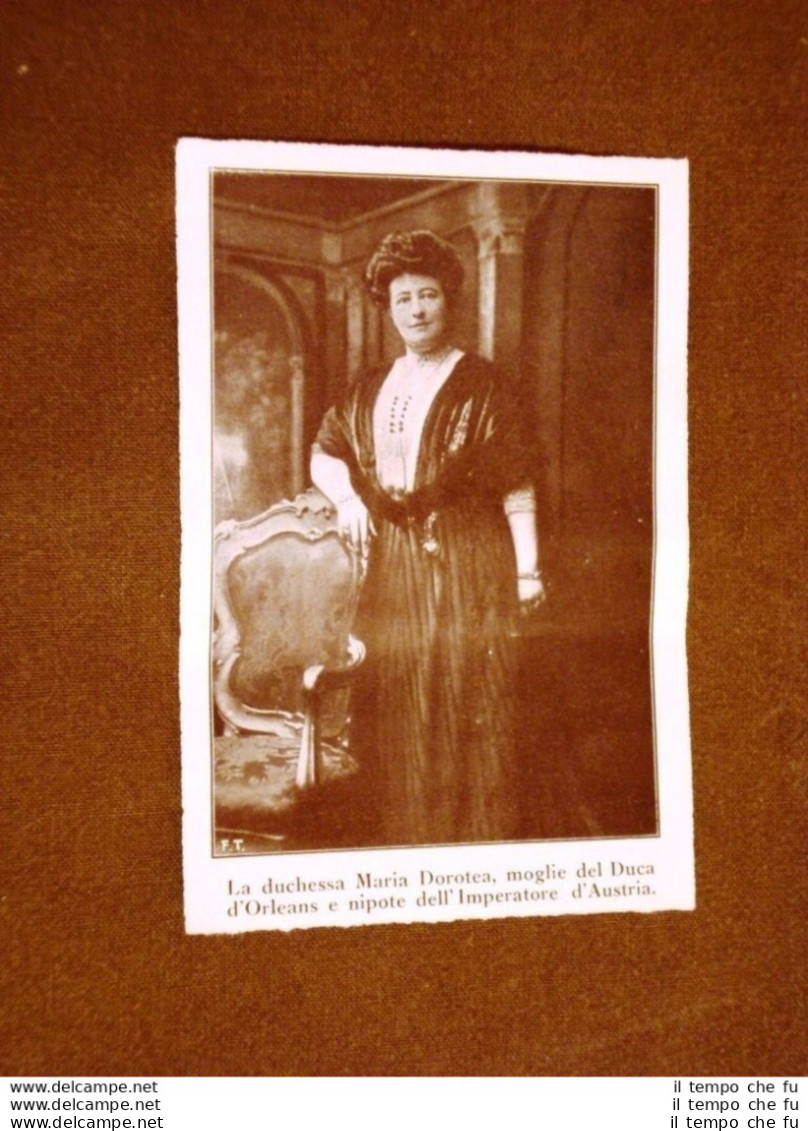 Maria Dorotea D'Austria Nel 1913 Moglie Di Luigi Filippo Roberto D'Orléans - Otros & Sin Clasificación