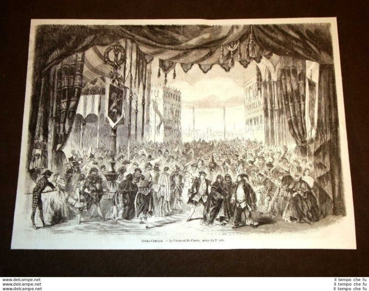 Teatro In Francia Nel 1857 Opera Comique Il Carnevale Di Venezia - Antes 1900