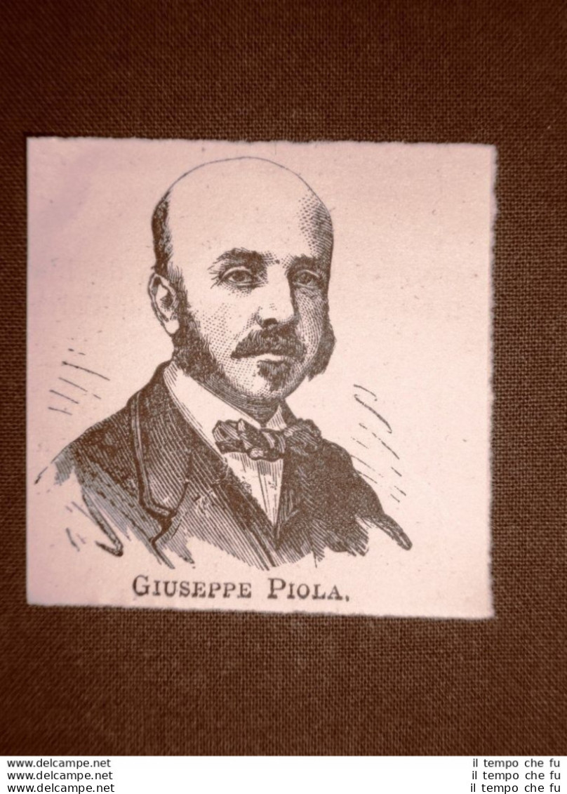 Il Senatore Giuseppe Piola Nel 1876 Milano, 20 Dicembre 1826 - 27 Febbraio 1904 - Before 1900